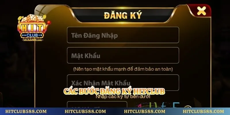 Các bước đăng ký Hitclub