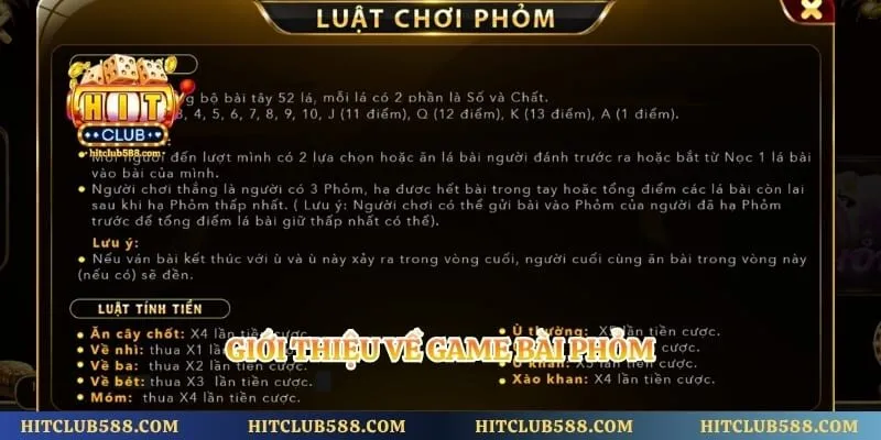 Giới thiệu về game bài phỏm