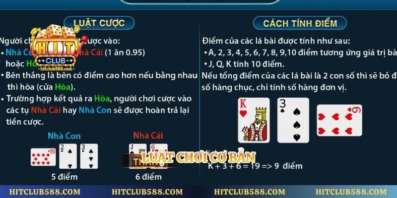Baccarat Hitclub - Game Bài Quen Thuộc Được Yêu Thích Nhất 2 Luật chơi cơ bản